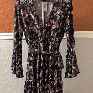 Torrid Black and Pink Long Sleeve Dress